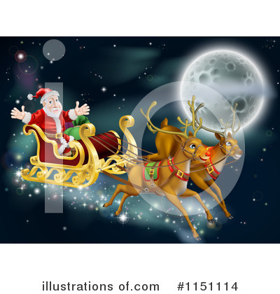 Royalty-Free (RF) Santa Clipart Illustration by AtStockIllustration - Stock Sample #1151114