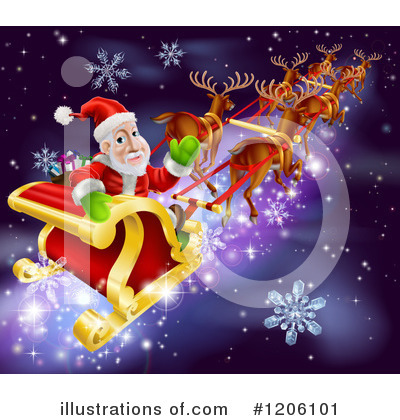 Royalty-Free (RF) Santa Clipart Illustration by AtStockIllustration - Stock Sample #1206101