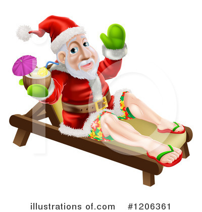 Royalty-Free (RF) Santa Clipart Illustration by AtStockIllustration - Stock Sample #1206361