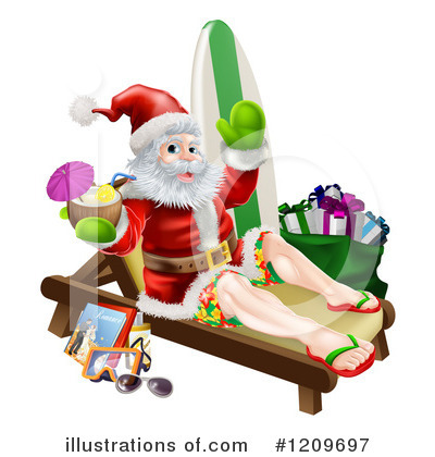 Royalty-Free (RF) Santa Clipart Illustration by AtStockIllustration - Stock Sample #1209697