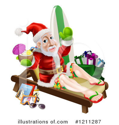 Royalty-Free (RF) Santa Clipart Illustration by AtStockIllustration - Stock Sample #1211287