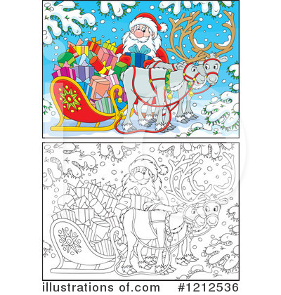 Royalty-Free (RF) Santa Clipart Illustration by Alex Bannykh - Stock Sample #1212536