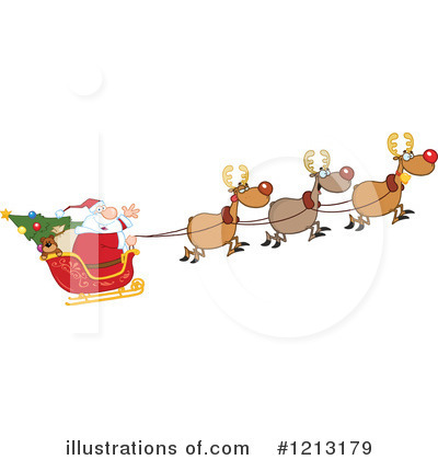 Royalty-Free (RF) Santa Clipart Illustration by Hit Toon - Stock Sample #1213179