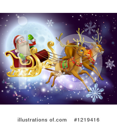 Royalty-Free (RF) Santa Clipart Illustration by AtStockIllustration - Stock Sample #1219416