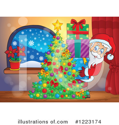 Royalty-Free (RF) Santa Clipart Illustration by visekart - Stock Sample #1223174
