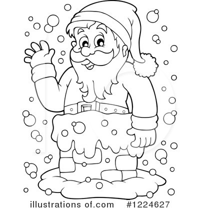 Royalty-Free (RF) Santa Clipart Illustration by visekart - Stock Sample #1224627