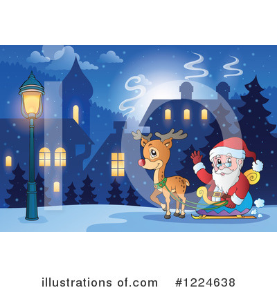 Royalty-Free (RF) Santa Clipart Illustration by visekart - Stock Sample #1224638