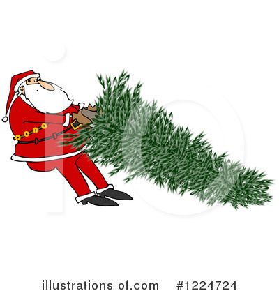 Royalty-Free (RF) Santa Clipart Illustration by djart - Stock Sample #1224724
