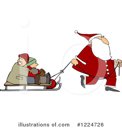 Royalty-Free (RF) Santa Clipart Illustration by djart - Stock Sample #1224726