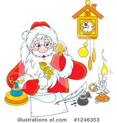 Royalty-Free (RF) Santa Clipart Illustration by Alex Bannykh - Stock Sample #1246353
