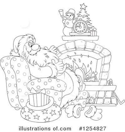 Royalty-Free (RF) Santa Clipart Illustration by Alex Bannykh - Stock Sample #1254827