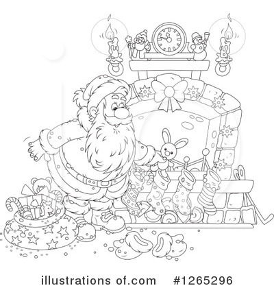 Royalty-Free (RF) Santa Clipart Illustration by Alex Bannykh - Stock Sample #1265296