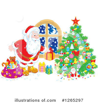 Royalty-Free (RF) Santa Clipart Illustration by Alex Bannykh - Stock Sample #1265297
