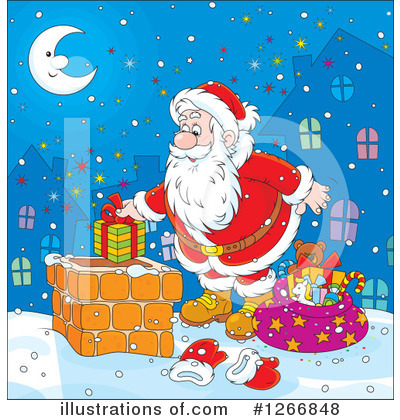 Royalty-Free (RF) Santa Clipart Illustration by Alex Bannykh - Stock Sample #1266848