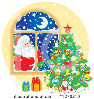 Royalty-Free (RF) Santa Clipart Illustration by Alex Bannykh - Stock Sample #1270210