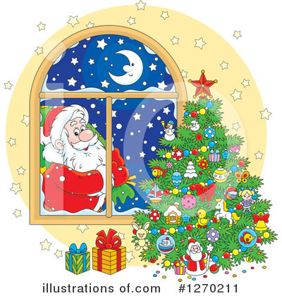 Royalty-Free (RF) Santa Clipart Illustration by Alex Bannykh - Stock Sample #1270211