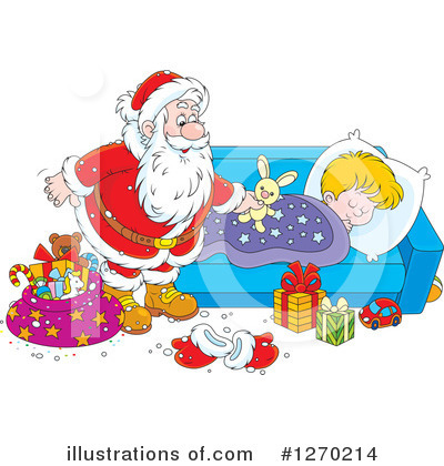 Royalty-Free (RF) Santa Clipart Illustration by Alex Bannykh - Stock Sample #1270214