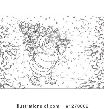 Royalty-Free (RF) Santa Clipart Illustration by Alex Bannykh - Stock Sample #1270862