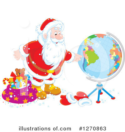 Royalty-Free (RF) Santa Clipart Illustration by Alex Bannykh - Stock Sample #1270863
