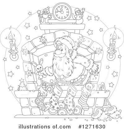 Royalty-Free (RF) Santa Clipart Illustration by Alex Bannykh - Stock Sample #1271630