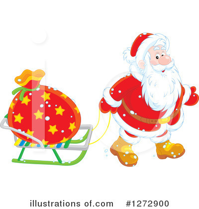 Royalty-Free (RF) Santa Clipart Illustration by Alex Bannykh - Stock Sample #1272900