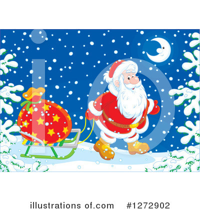 Royalty-Free (RF) Santa Clipart Illustration by Alex Bannykh - Stock Sample #1272902