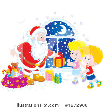 Royalty-Free (RF) Santa Clipart Illustration by Alex Bannykh - Stock Sample #1272908
