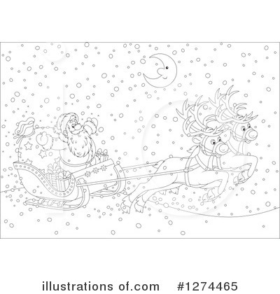 Royalty-Free (RF) Santa Clipart Illustration by Alex Bannykh - Stock Sample #1274465