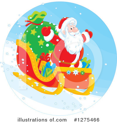 Royalty-Free (RF) Santa Clipart Illustration by Alex Bannykh - Stock Sample #1275466