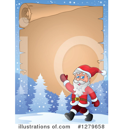 Royalty-Free (RF) Santa Clipart Illustration by visekart - Stock Sample #1279658