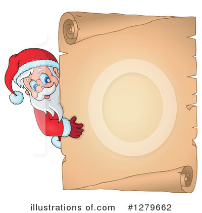 Royalty-Free (RF) Santa Clipart Illustration by visekart - Stock Sample #1279662