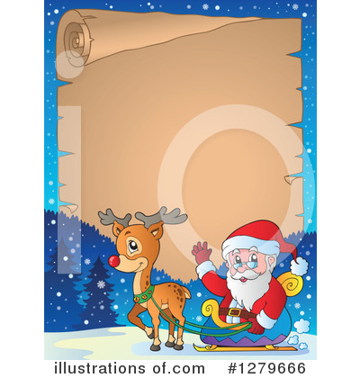 Royalty-Free (RF) Santa Clipart Illustration by visekart - Stock Sample #1279666