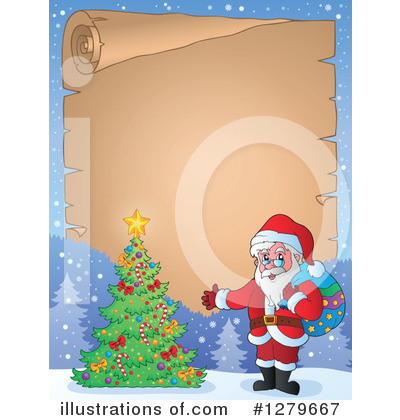 Royalty-Free (RF) Santa Clipart Illustration by visekart - Stock Sample #1279667