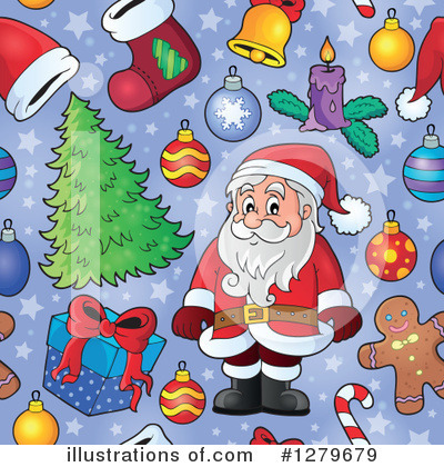 Royalty-Free (RF) Santa Clipart Illustration by visekart - Stock Sample #1279679