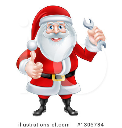 Royalty-Free (RF) Santa Clipart Illustration by AtStockIllustration - Stock Sample #1305784