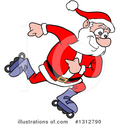 Roller Skates Clipart #1312790 by LaffToon