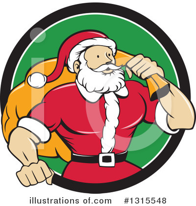 Royalty-Free (RF) Santa Clipart Illustration by patrimonio - Stock Sample #1315548