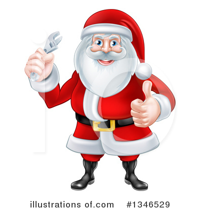 Royalty-Free (RF) Santa Clipart Illustration by AtStockIllustration - Stock Sample #1346529