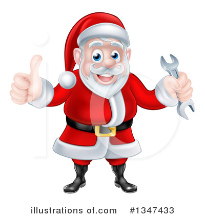 Royalty-Free (RF) Santa Clipart Illustration by AtStockIllustration - Stock Sample #1347433