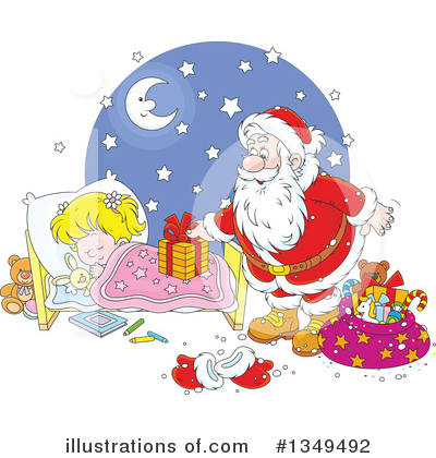 Royalty-Free (RF) Santa Clipart Illustration by Alex Bannykh - Stock Sample #1349492