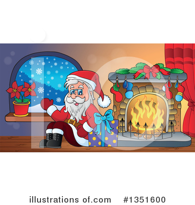 Royalty-Free (RF) Santa Clipart Illustration by visekart - Stock Sample #1351600