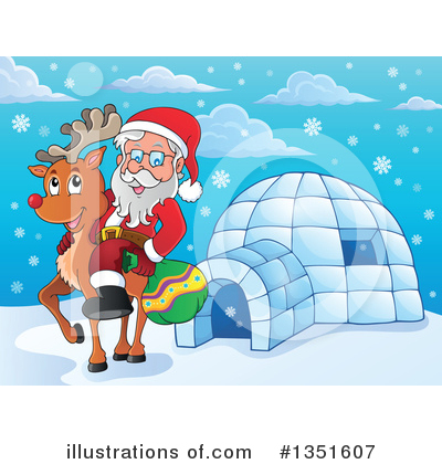 Royalty-Free (RF) Santa Clipart Illustration by visekart - Stock Sample #1351607