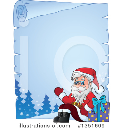 Royalty-Free (RF) Santa Clipart Illustration by visekart - Stock Sample #1351609