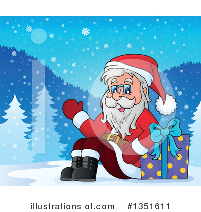 Royalty-Free (RF) Santa Clipart Illustration by visekart - Stock Sample #1351611