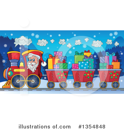 Royalty-Free (RF) Santa Clipart Illustration by visekart - Stock Sample #1354848