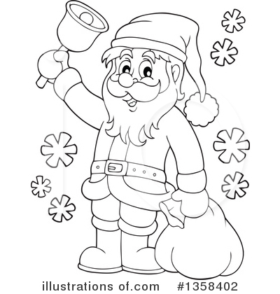 Royalty-Free (RF) Santa Clipart Illustration by visekart - Stock Sample #1358402