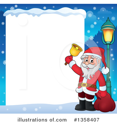 Royalty-Free (RF) Santa Clipart Illustration by visekart - Stock Sample #1358407