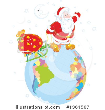 Royalty-Free (RF) Santa Clipart Illustration by Alex Bannykh - Stock Sample #1361567