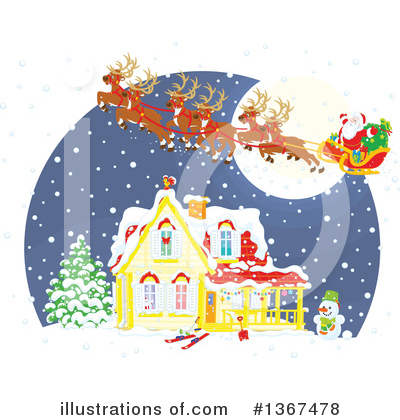 Royalty-Free (RF) Santa Clipart Illustration by Alex Bannykh - Stock Sample #1367478