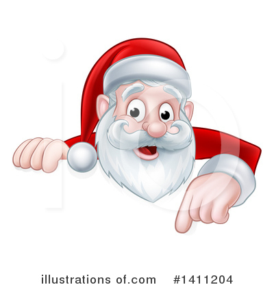 Royalty-Free (RF) Santa Clipart Illustration by AtStockIllustration - Stock Sample #1411204